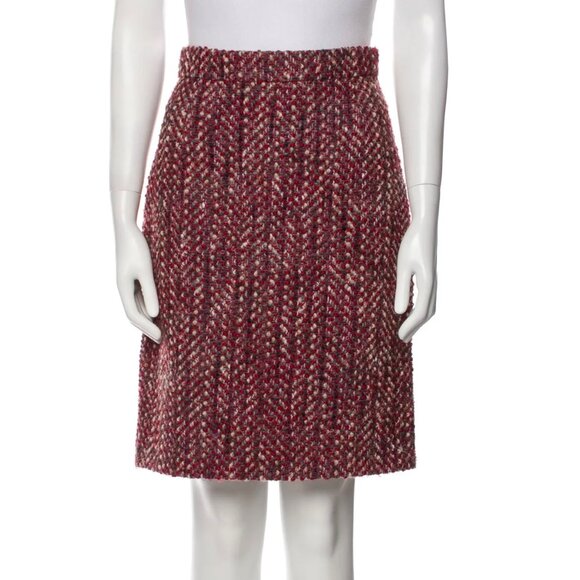 Prada Bouclé Tweed Wool Skirt Size 4 - Picture 1 of 14